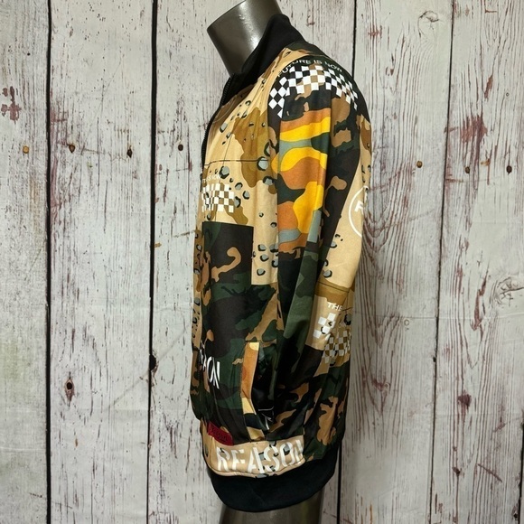 REASON CLOTHING BRAND All Over Camo Mixed Print Tracksuit 2 Pc Men's Large NWT - Picture 9 of 16